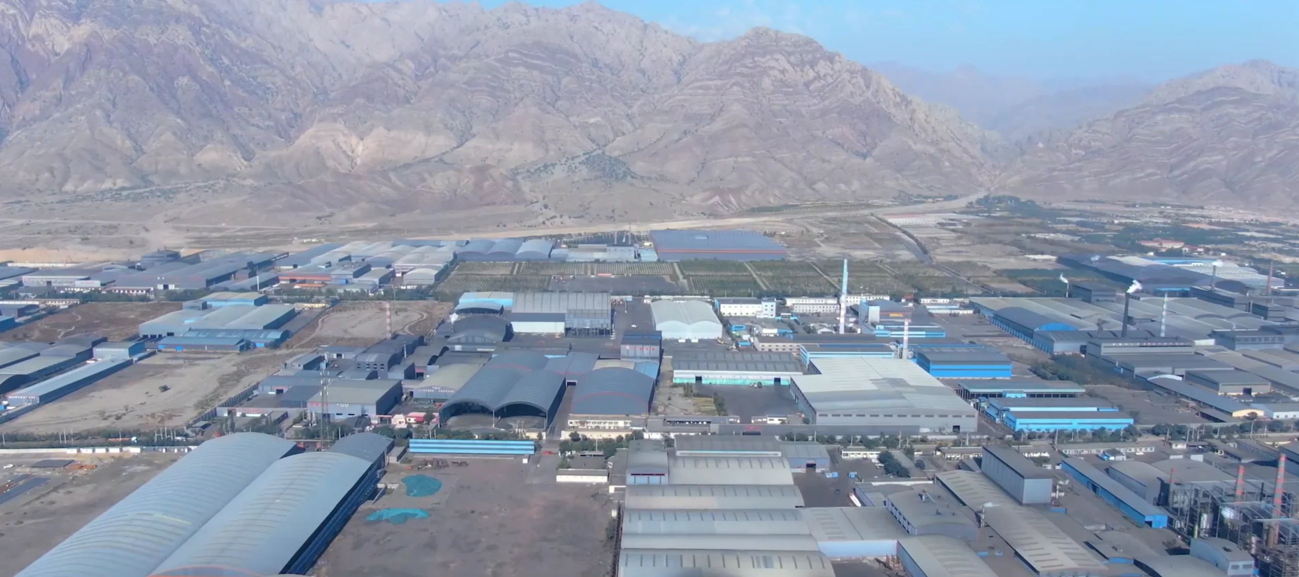 Panson Carbon factory aerial view - production campus overview
