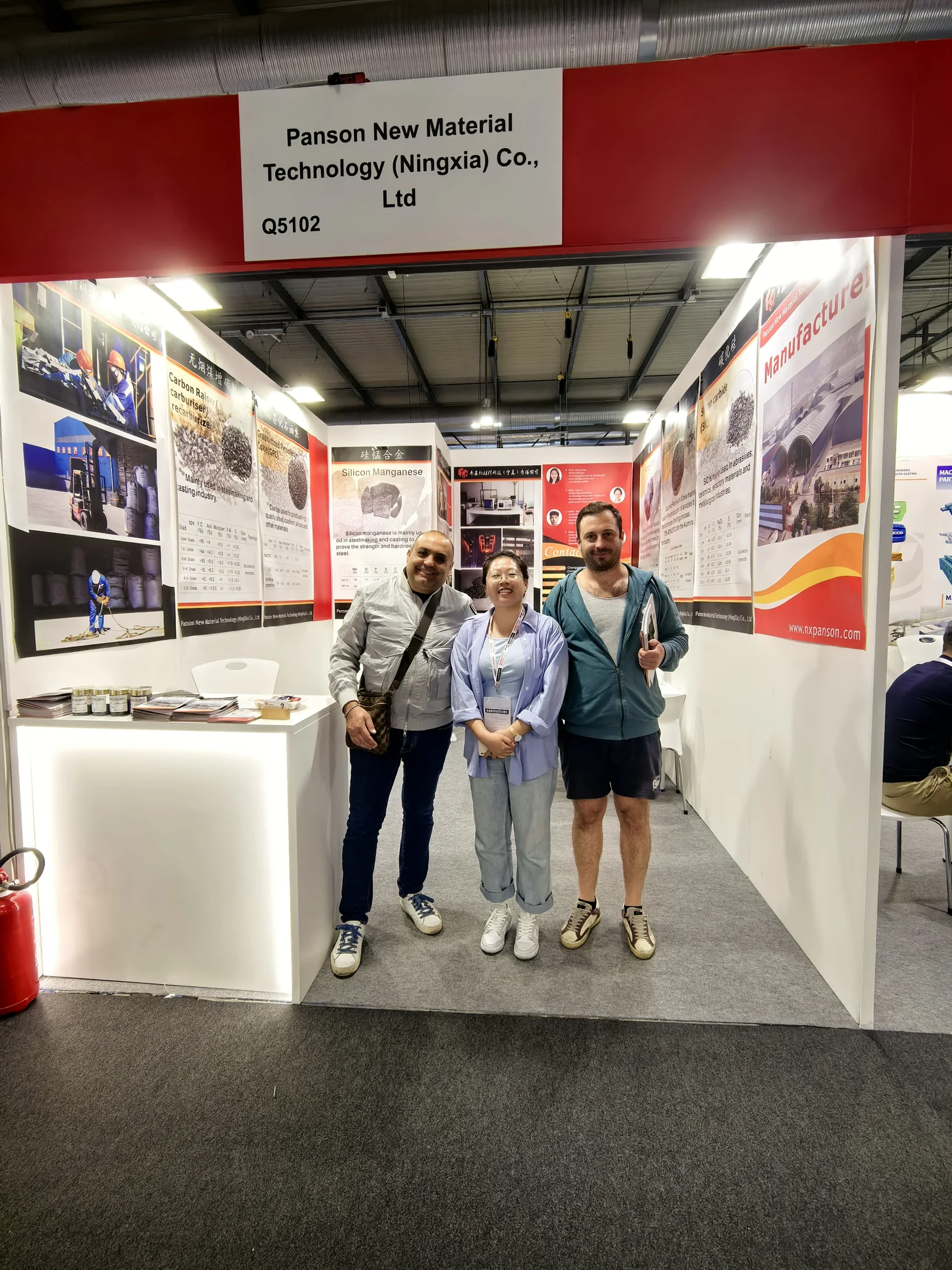 Panson team meeting with European clients at Italy exhibition